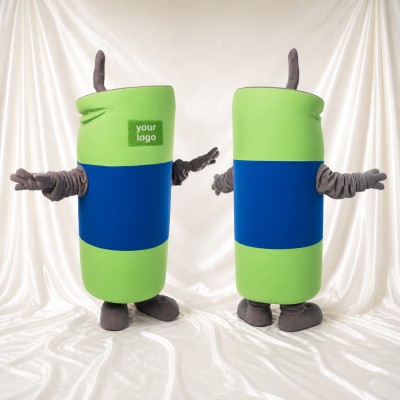 Front Bold Battery Mascot Costume Full Body for Adults Promotions
