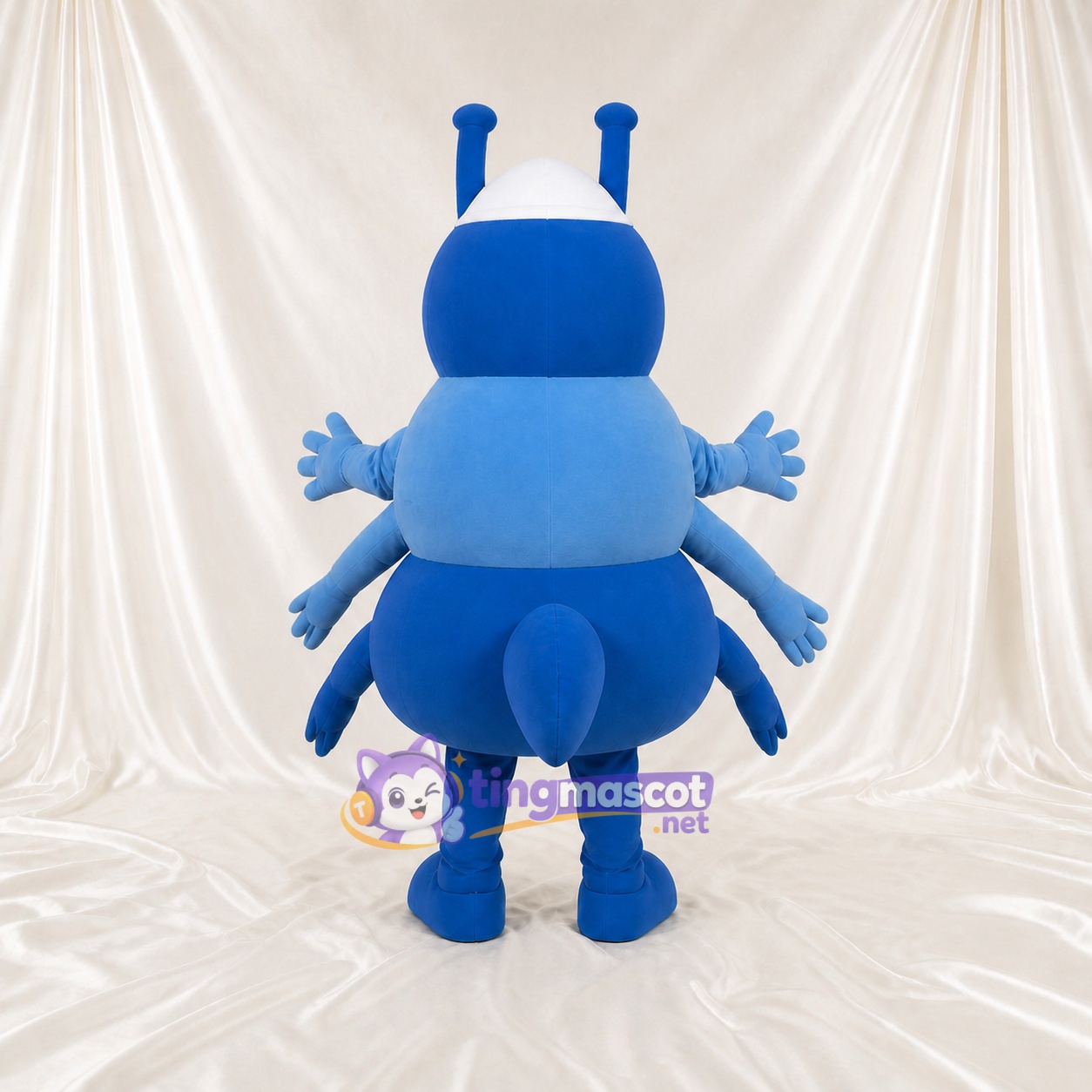 Blue and White Ant Mascot Costume Full Body for Adults School Events Blue and White Ant Mascot Costume Full Body for Adults School Events