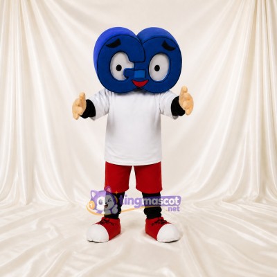 Heart Headed Boy Mascot Costume Full Body for Adults School Events