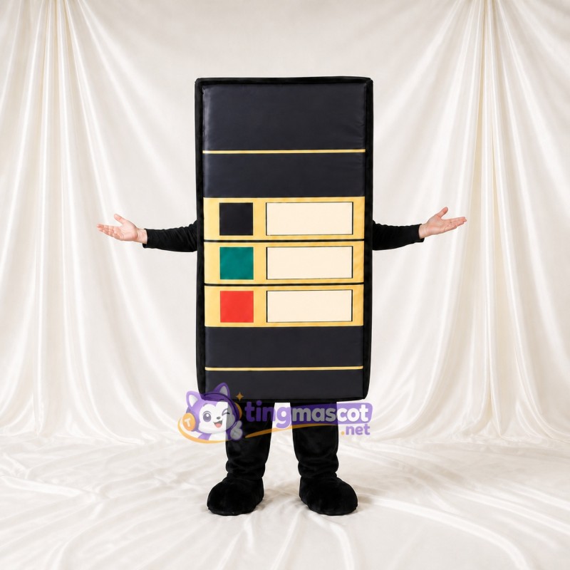 Black Vending Machine Mascot Costume Full Body for Adults Promotions