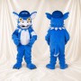 Blue Construction Dragon Mascot Costume Full Body for Adults School Events