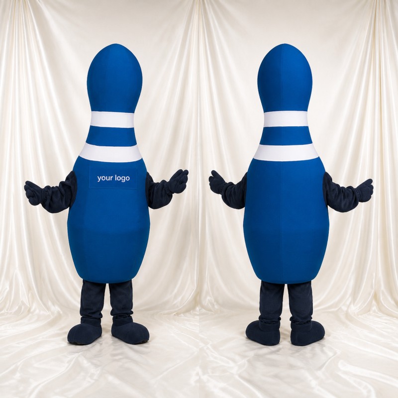 Bowling Pin Maskottchenkostüm Ganzkörper für Erwachsene Sportveranstaltungen