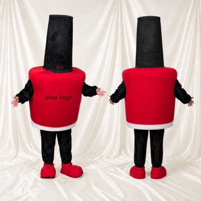 Front Bold Lipstick Mascot Costume Full Body for Adults Promotions
