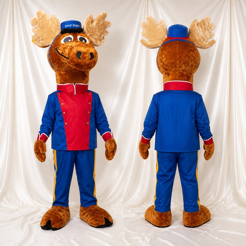 Moose Bellhop Mascot Costume Full Body for Adults Promotions