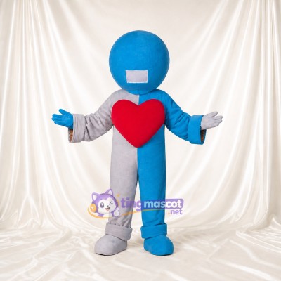 Heart Character Mascot Costume Full Body for Adults School Events