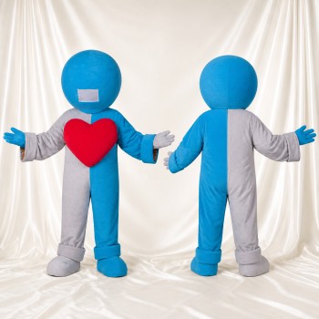 Heart Character Mascot Costume Full Body for Adults School Events