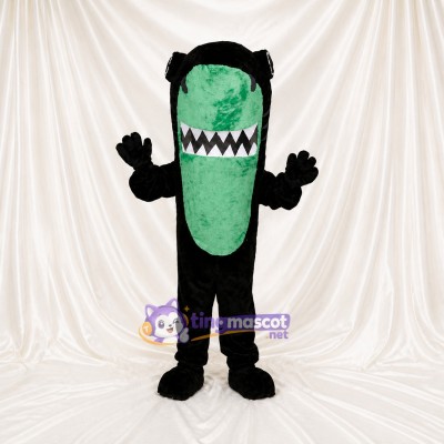Black Monster Mascot Costume Full Body for Adults School Events