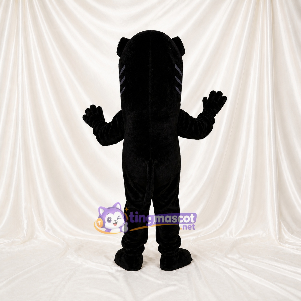 Black Monster Mascot Costume Full Body for Adults School Events Black Monster Mascot Costume Full Body for Adults School Events