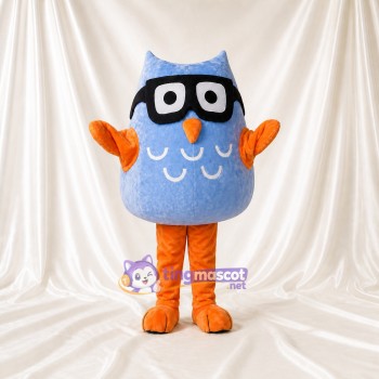 Hibou Bleu Clair Costume de mascotte intégral pour adultes Événements scolaires