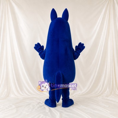 Blue Dog Mascot Costume Full Body for Adults School Events