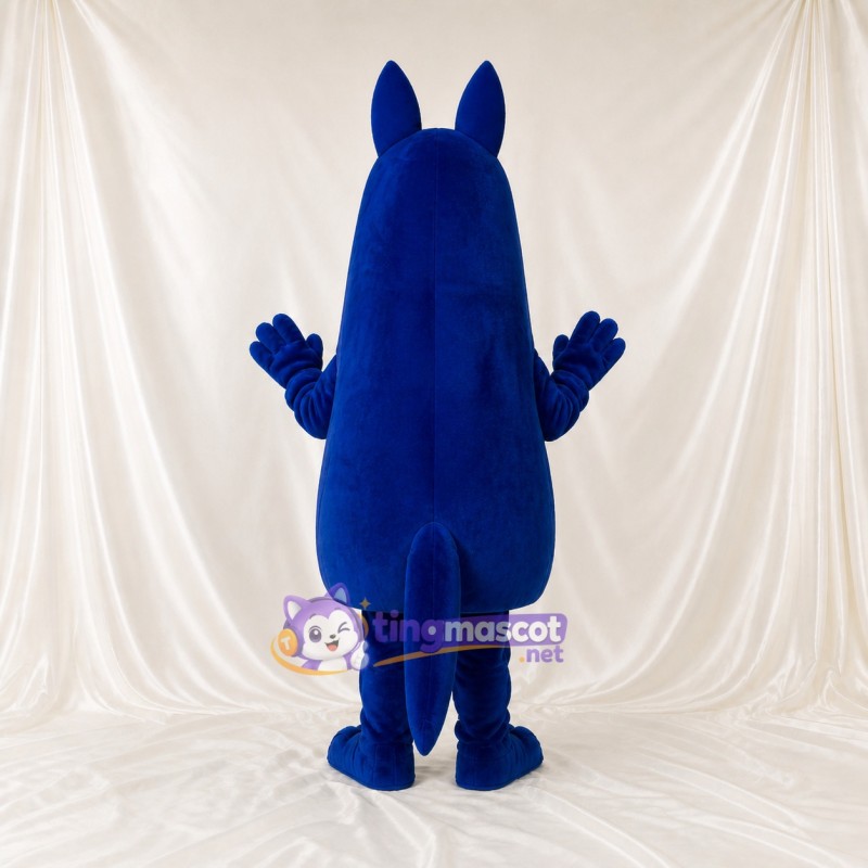 Blue Dog Mascot Costume Full Body for Adults School Events