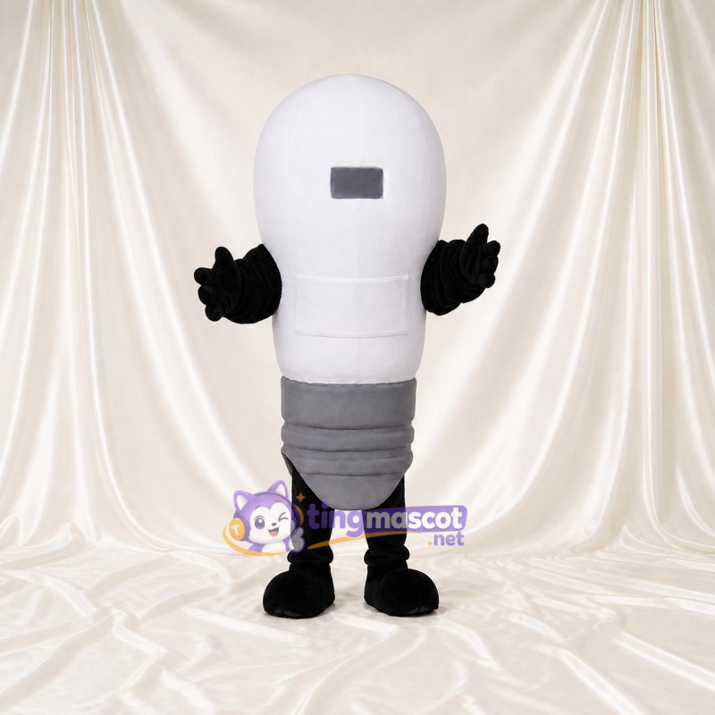 White Light Bulb Mascot Costume Full Body for Adults Promotions