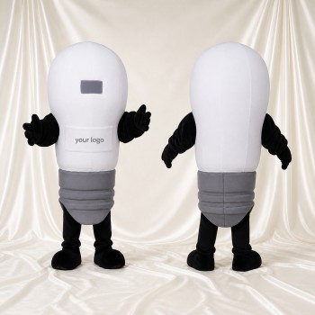 Ampoule Blanche Costume de mascotte intégral pour adultes Promotions