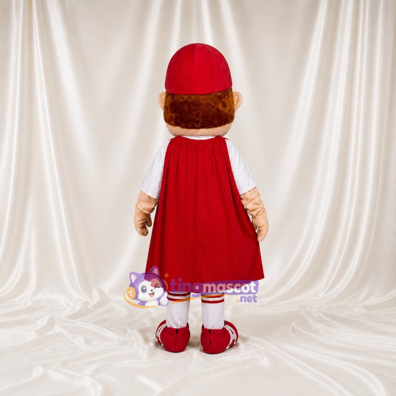 Soccer Hero Boy Mascot Costume Full Body for Adults Sports Events