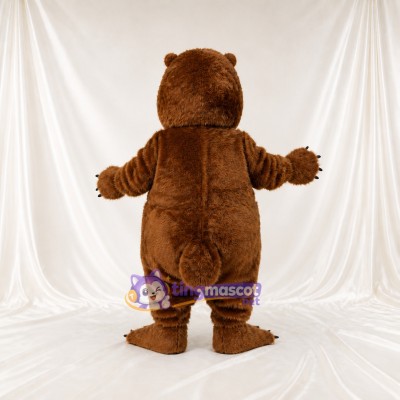 Brown and Tan Beaver Mascot Costume Full Body for Adults School Events