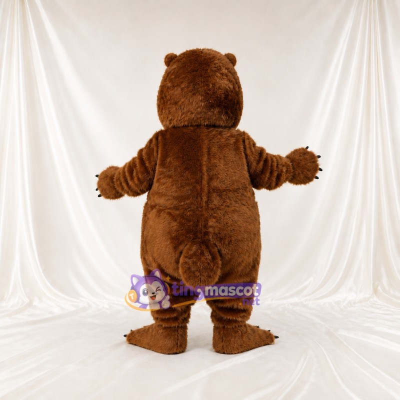Brown and Tan Beaver Mascot Costume Full Body for Adults School Events