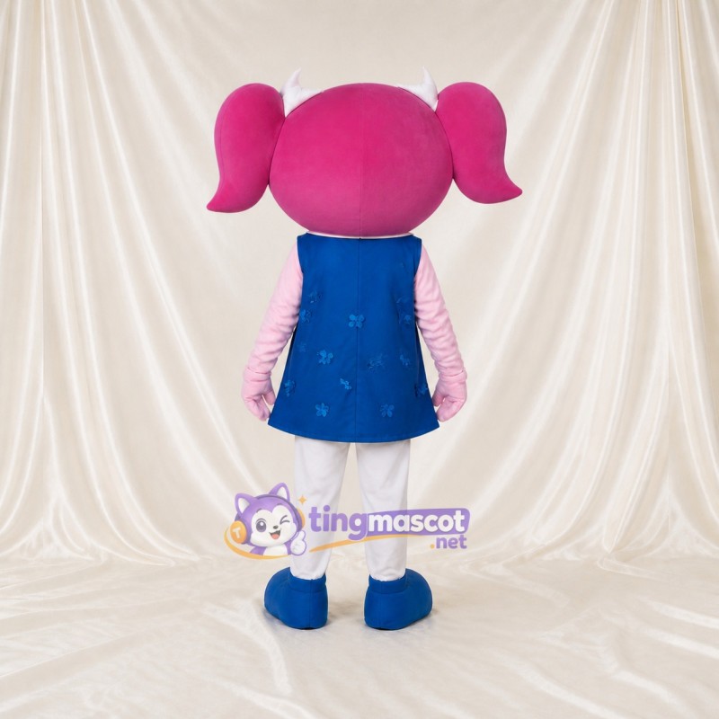 Fille de dessin animé Rose Costume de mascotte intégral pour adultes Événements scolaires