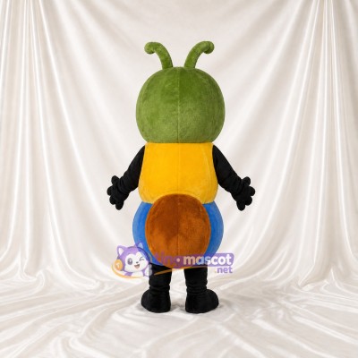 Green Construction Caterpillar Mascot Costume Full Body for Adults School Events