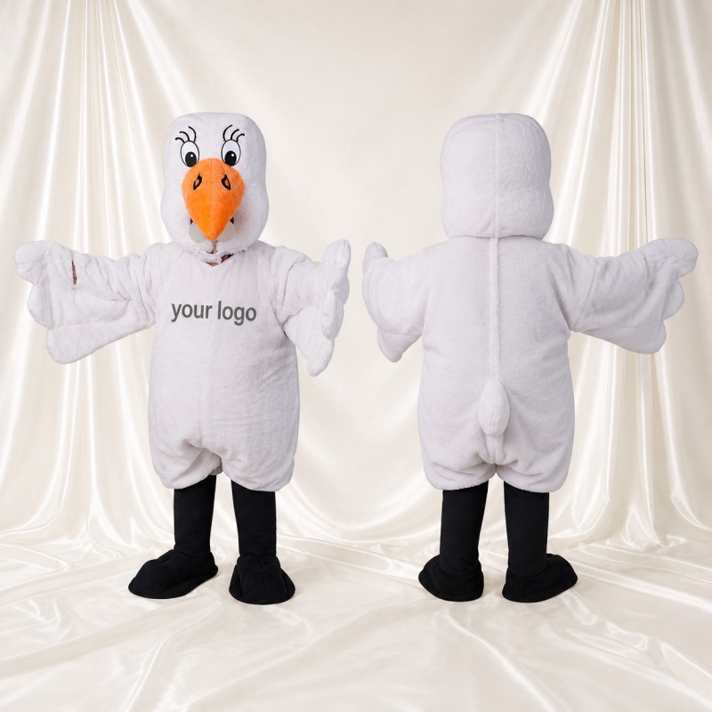 Construction Chicken Mascot Costume Full Body for Adults School Events