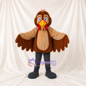 Construction Turkey Mascot Costume Full Body for Adults School Events