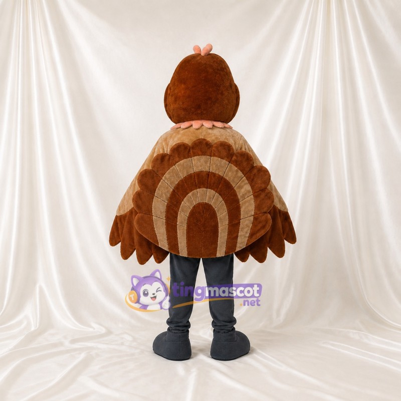 Construction Turkey Mascot Costume Full Body for Adults School Events