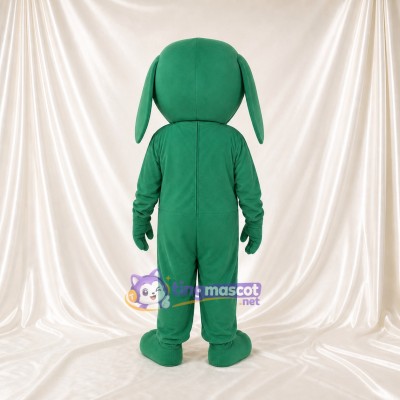 Green Dog Mascot Costume Full Body for Adults School Events