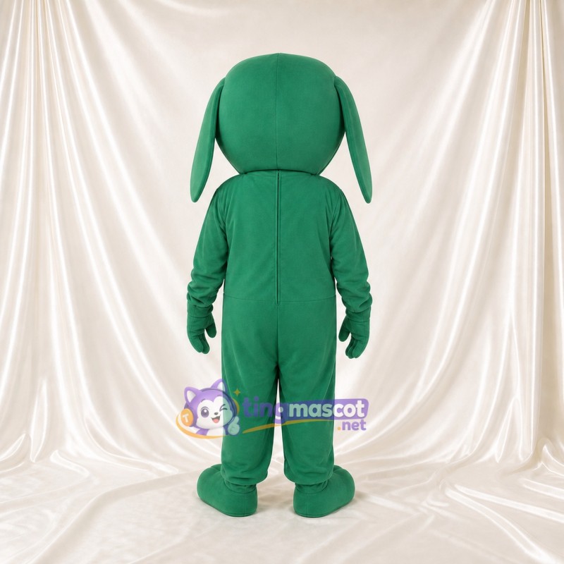 Green Dog Mascot Costume Full Body for Adults School Events