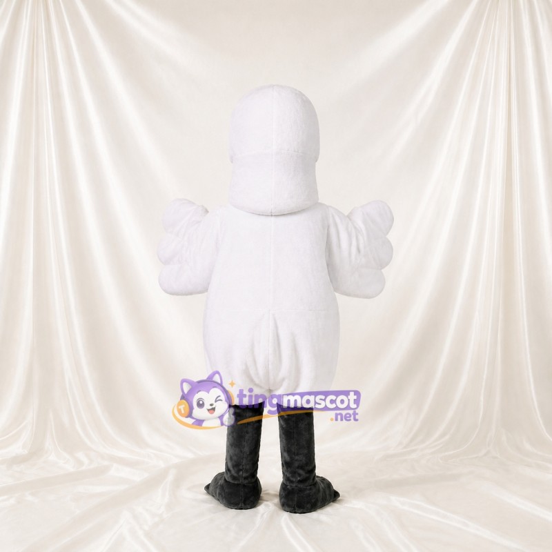 White Bird Mascot Costume Full Body for Adults School Events