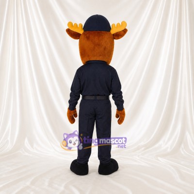 Brown Moose Athlete Mascot Costume Full Body for Adults Sports Events