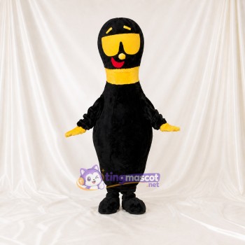 Black Front Bold Bottle Character Mascot Costume Full Body for Adults Promotions