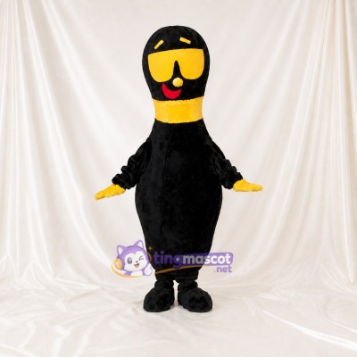 Black Front Bold Bottle Character Mascot Costume Full Body for Adults Promotions