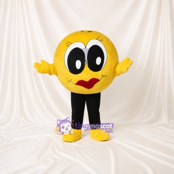 Yellow Smiley Face Mascot Costume Full Body for Adults Promotions