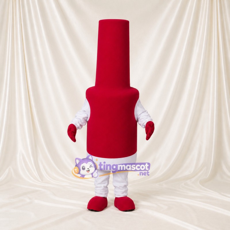 Red Front Bold Lipstick Mascot Costume Full Body for Adults Promotions