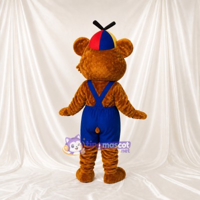 Brown Beaver Worker Mascot Costume Full Body for Adults Promotions