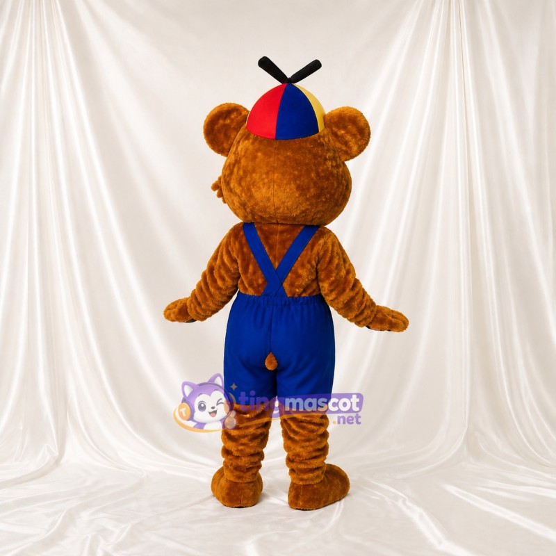 Brown Beaver Worker Mascot Costume Full Body for Adults Promotions