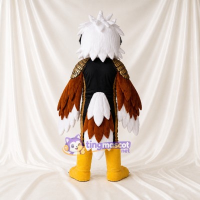 Brown and Black Eagle Athlete Mascot Costume Full Body for Adults Sports Events