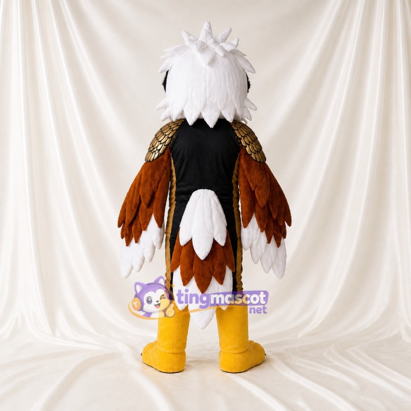 Brown and Black Eagle Athlete Mascot Costume Full Body for Adults Sports Events