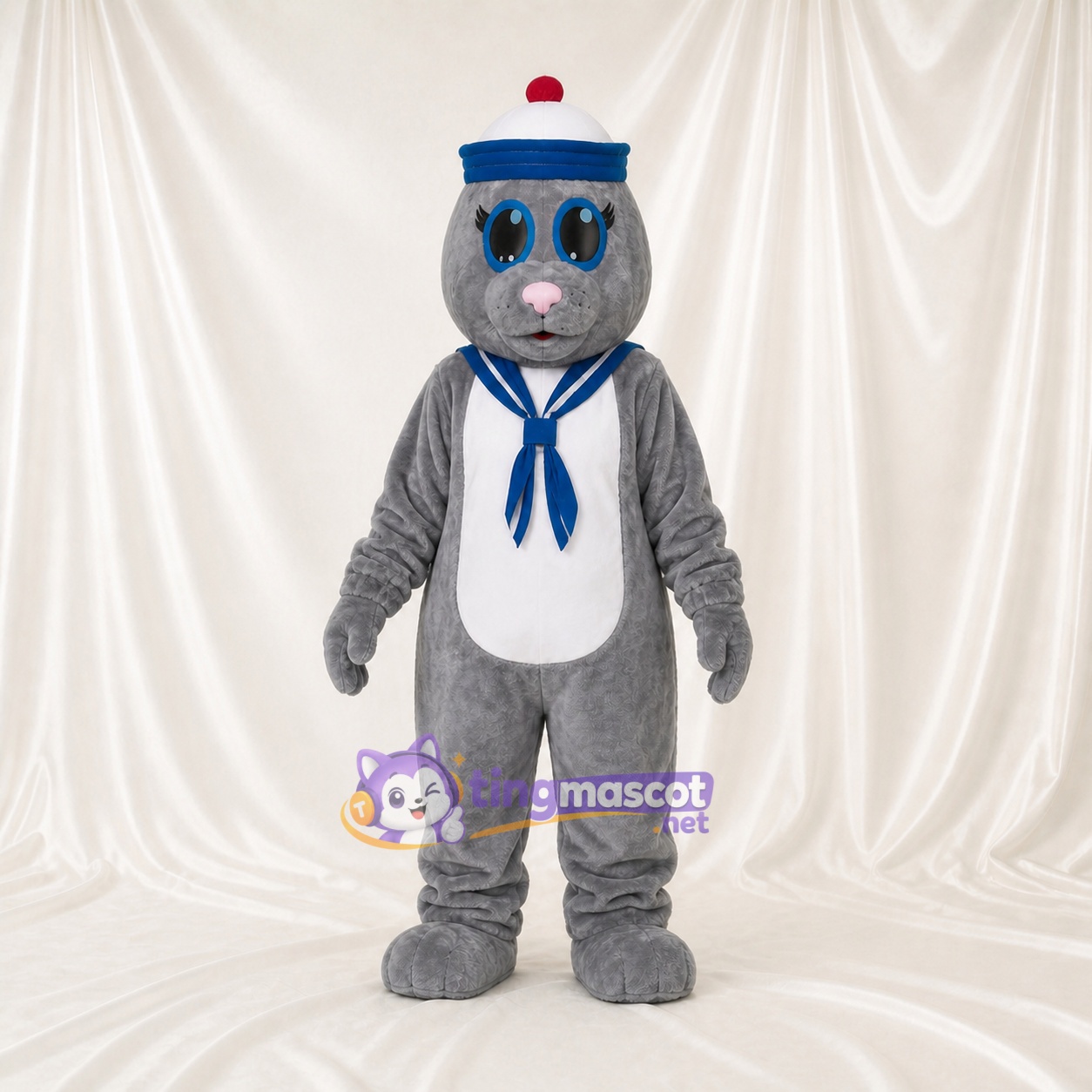 Role Specific Sailor Seal Mascot Costume Full Body for Adults Promotions Role Specific Sailor Seal Mascot Costume Full Body for Adults Promotions