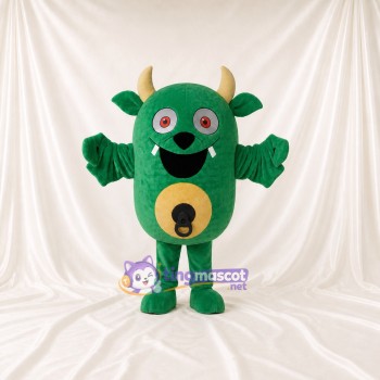 Monstre vert Costume de mascotte intégral pour adultes Événements scolaires