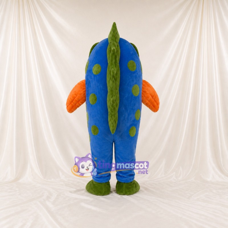 Blue and Green Monster Mascot Costume Full Body for Adults School Events