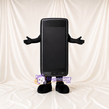 Black Smartphone Mascot Costume Full Body for Adults Promotions