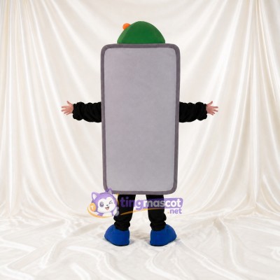 Front Bold Smartphone Mascot Costume Full Body for Adults Promotions