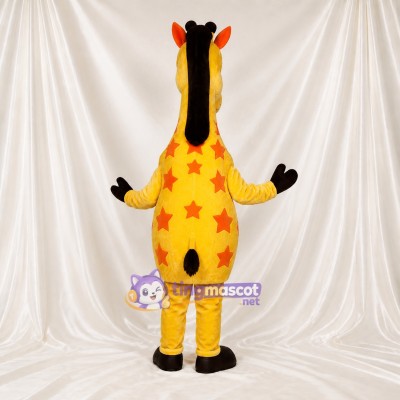 Yellow Giraffe Mascot Costume Full Body for Adults School Events
