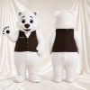 White Role Specific Polar Bear Worker Mascot Costume Full Body for Adults Events