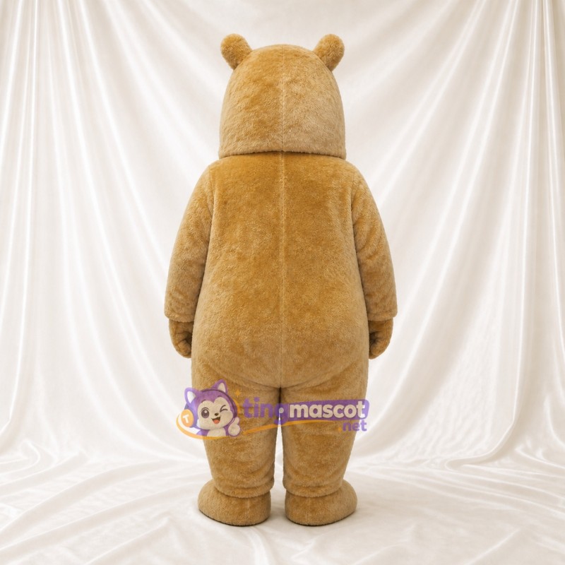 Tan Bear Mascot Costume Full Body for Adults School Events