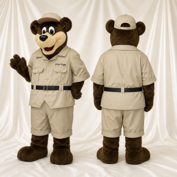 Ours Safari Costume de mascotte intégral pour adultes Promotions
