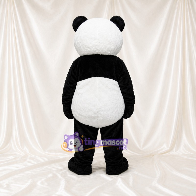 Construction Panda Mascot Costume Full Body for Adults School Events