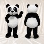 Construction Panda Mascot Costume Full Body for Adults School Events