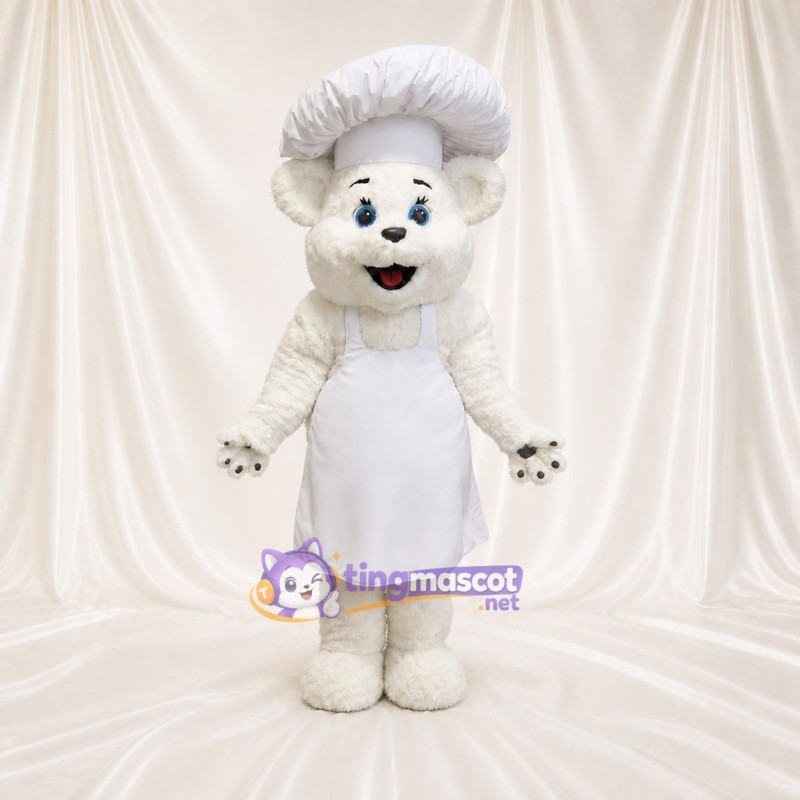 Chef Bear Mascot Costume Full Body for Adults Promotions