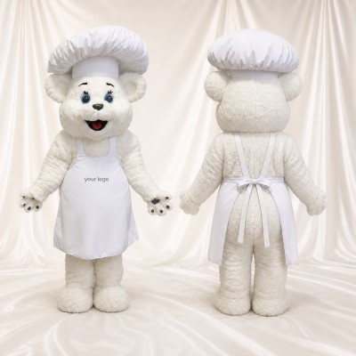 Chef Bear Mascot Costume Full Body for Adults Promotions